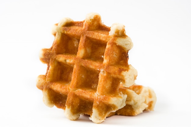 Belgische wafels geïsoleerd op wit