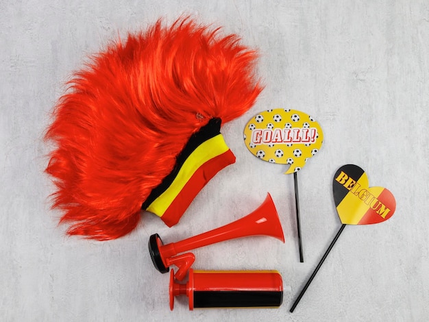 Belgium fans football set