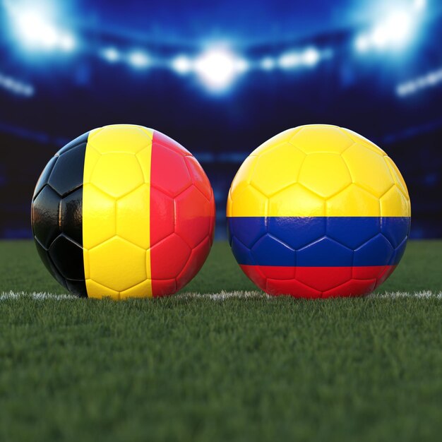 Foto partita di calcio belgio - colombia