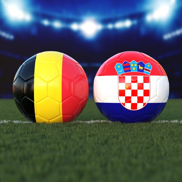 Belgium vs Croatia Soccer Match