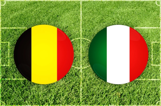 Belgium vs italy football match