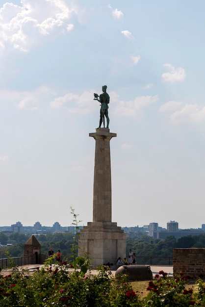 Belgrade Serbia July 31 2017 Monument to the Winner in the territory of the Belgrade Fortress