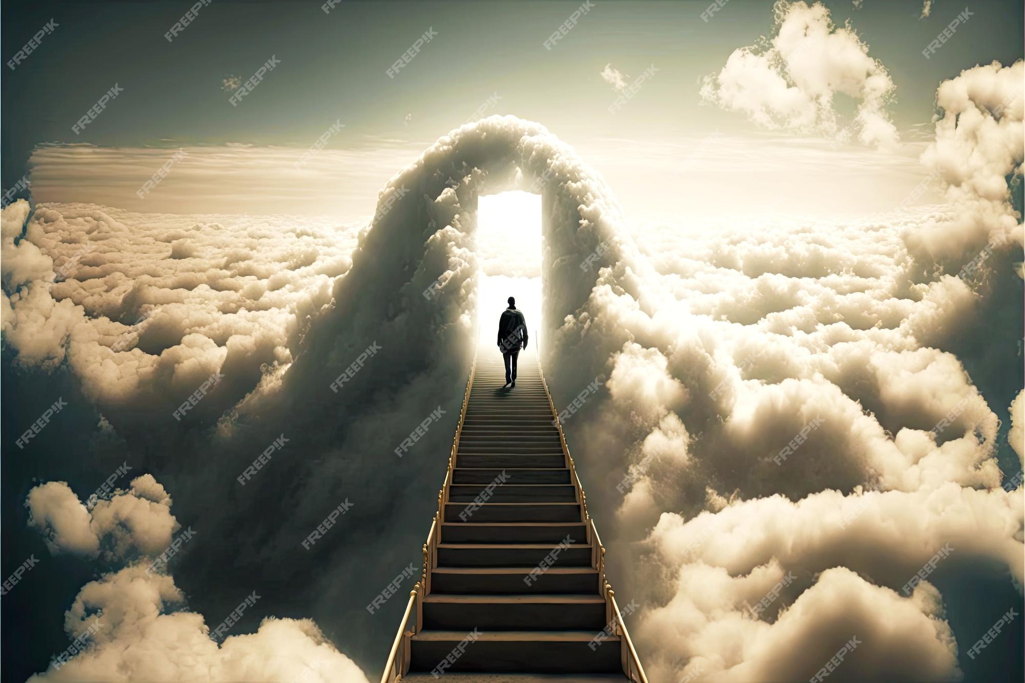 stairs heaven paradise cloud dream freedom liberty business