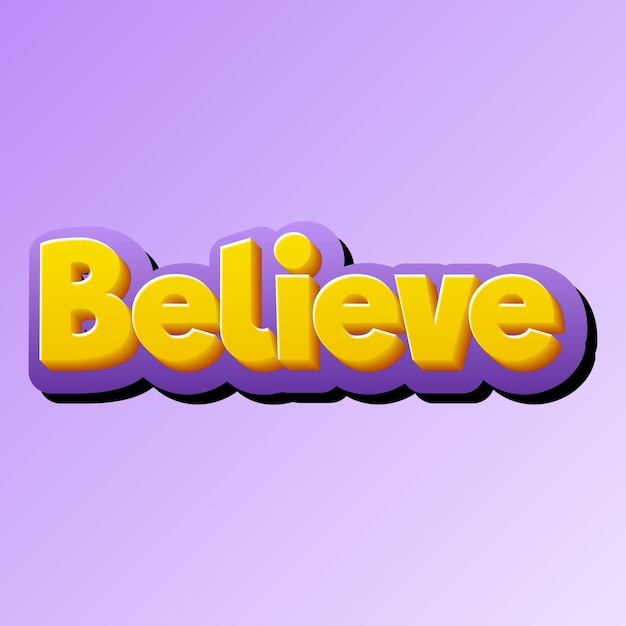 Believe text effect gold jpg attractive background card photo