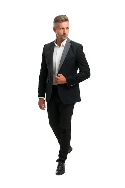 Believe in yourself. Successful businessman. Business man isolated on white. Professional man in formal style. Business dress code. Confident business coach and mentor. Business coaching services.