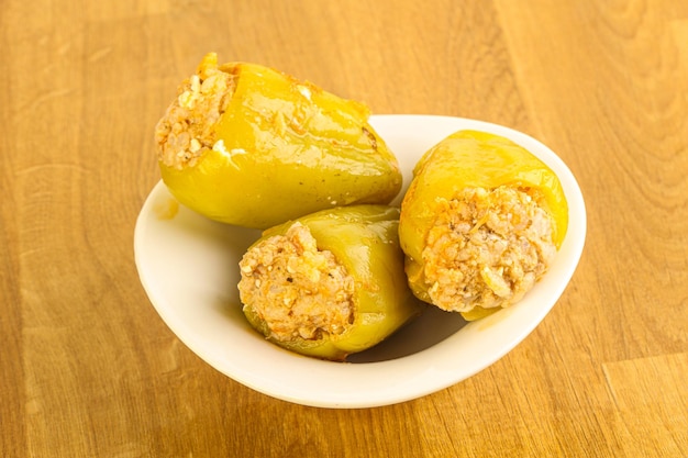 Bell Bulgarian pepper stuffed meat