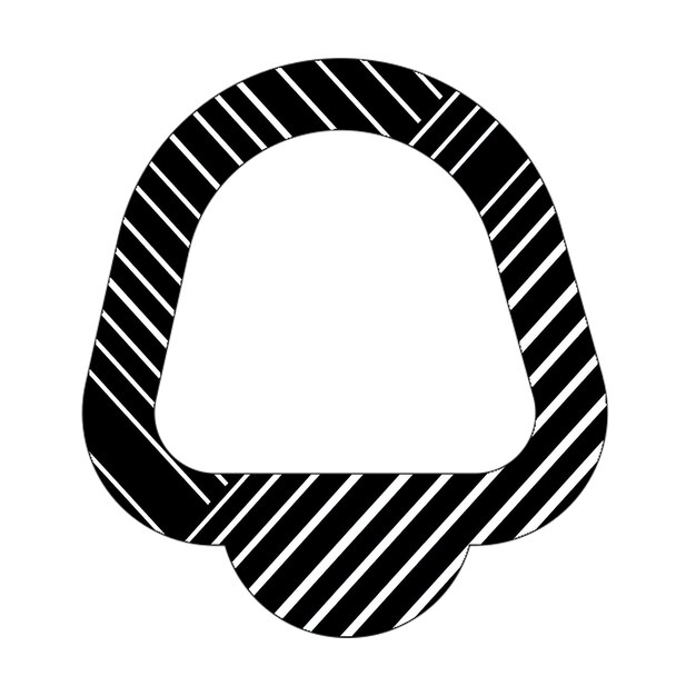 bell icon black white diagonal lines