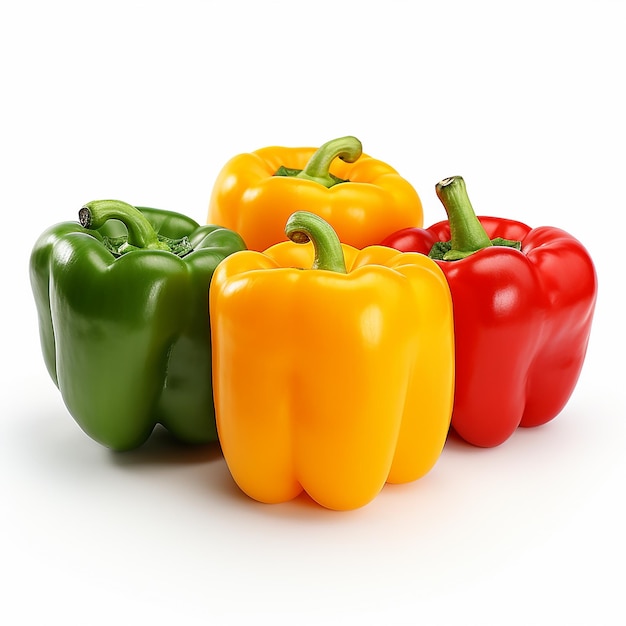 Bell Pepper Isolated on Solid Background No Shadows