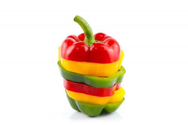 bell pepper isolated on white