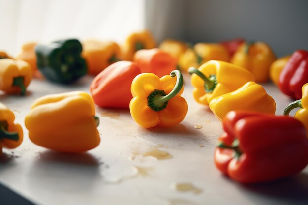 bell pepper on white background