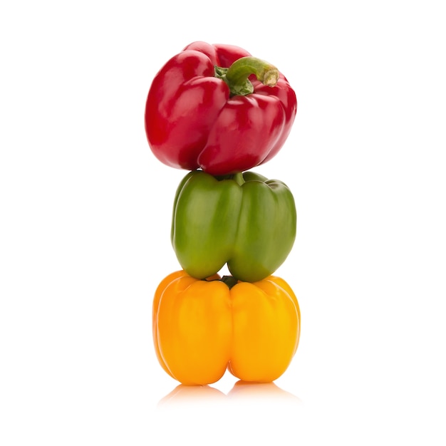 bell peppers isolated on white background