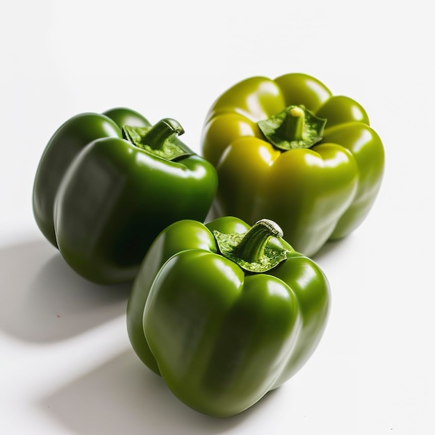 Bell peppers isolated on white background