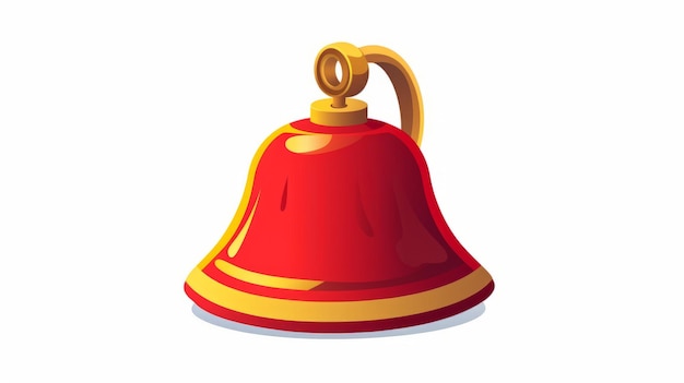 Bell ringing alarm cartoon vector icon illustration object education icon concept isolated flat