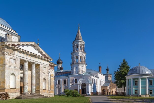 Bell tower of church of the entry of the theotokos in borisoglebsky monastery in torzhok russia