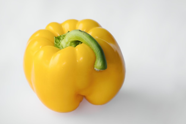 Bell yellow pepper with white background