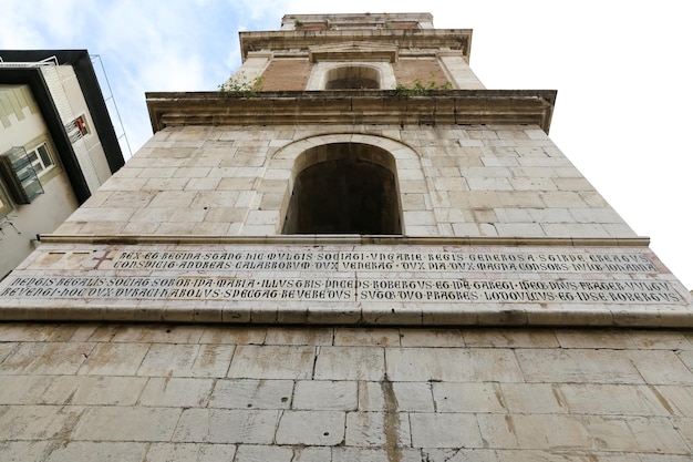 Belltower of Santa Chiara Church in Naples Italy