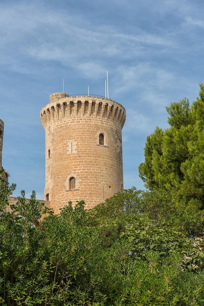 Bellver Castle Castillo tower in Majorca at Palma de Mallorca Balearic Islands