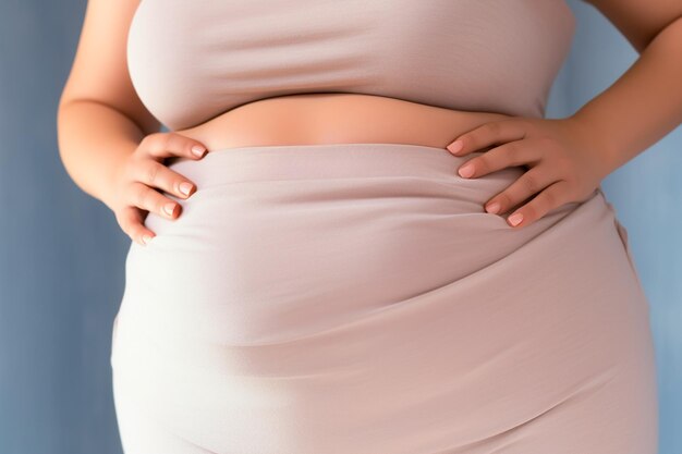 Photo belly detail representing awareness of the health risks associated with obesity