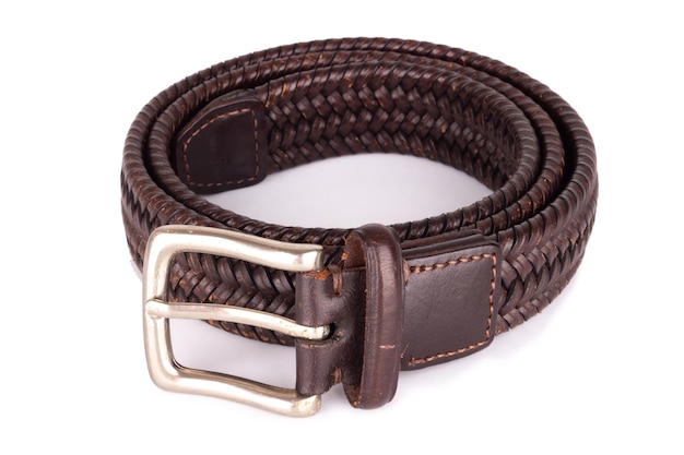 belt brown isolated on white background.