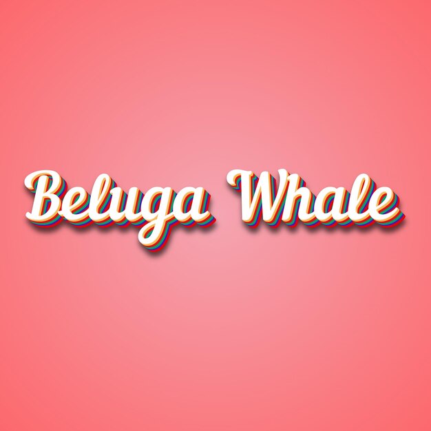 Foto beluga walvis tekst effect foto afbeelding cool
