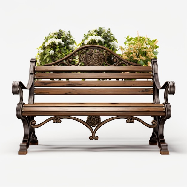 Bench Clipart Zomertuin Clipart geïsoleerd op witte achtergrond