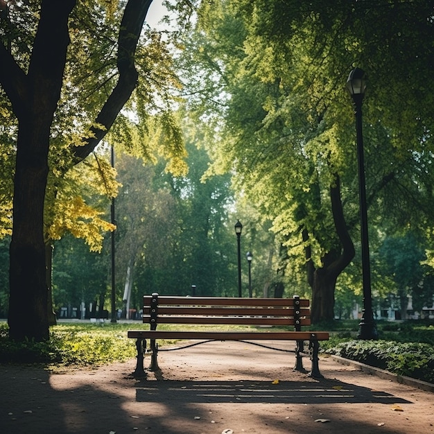 写真 公園のベンチ