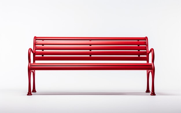 Bench Set Against a White Background Generative AI