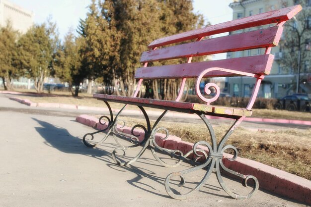 Bench in spring park