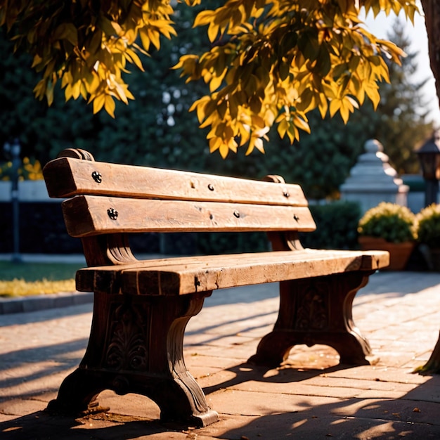 Photo a bench with the word quot b quot on it