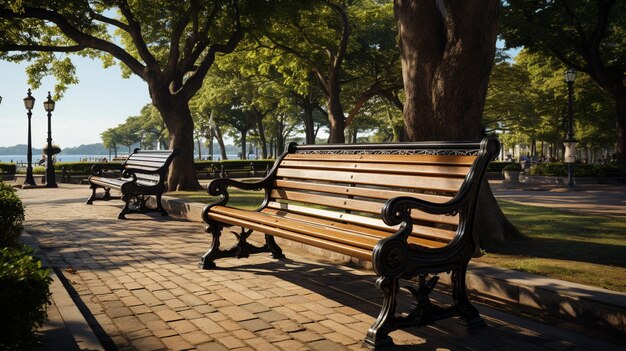 benches in the park