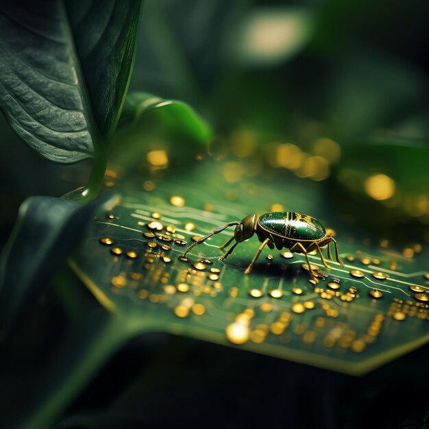 Photo beneath the microscope capturing the enigmatic world of tiny microorganisms through magnified photo