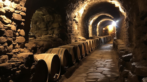 時代を抱きしめ 古代のワインの地下室を探索する AR169