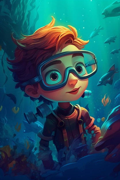 Beneath the Waves A Little Boy's Adventure in a Magical Underwater World