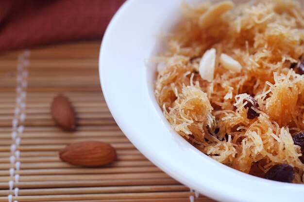 Bengaalse vermicelli-dessert van Zuidoost-Azië