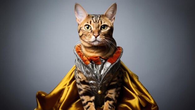 Bengal Cat Dressed As A Princess