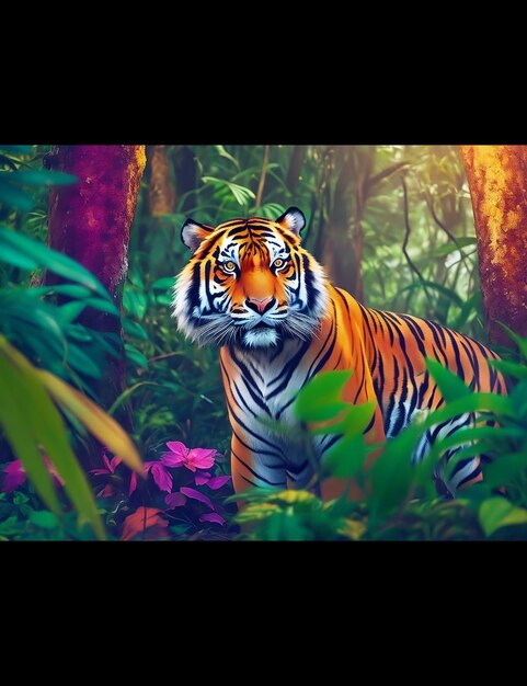Бенгальский тигр в высоком разрешении
