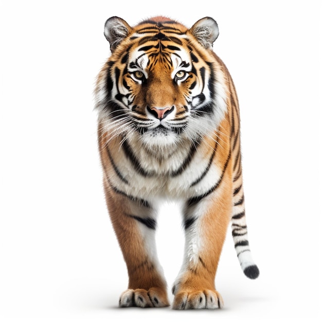 bengal tiger white background