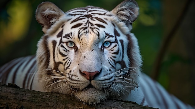 写真 ベンガルホワイトタイガーは絶滅危惧種に指定されている