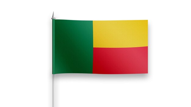 benin flag on a white background