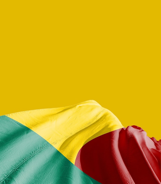 Benin national flag waving