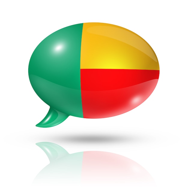 Beninese flag speech bubble