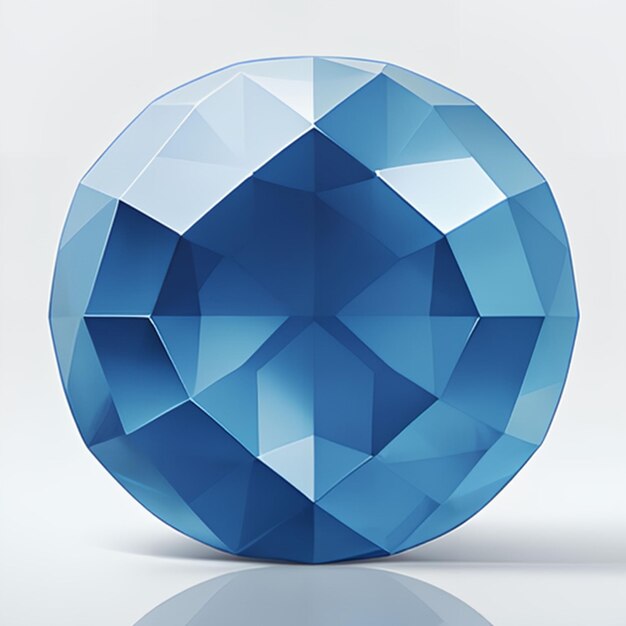 Benitoite gem model for jewelry ideas or game ideas