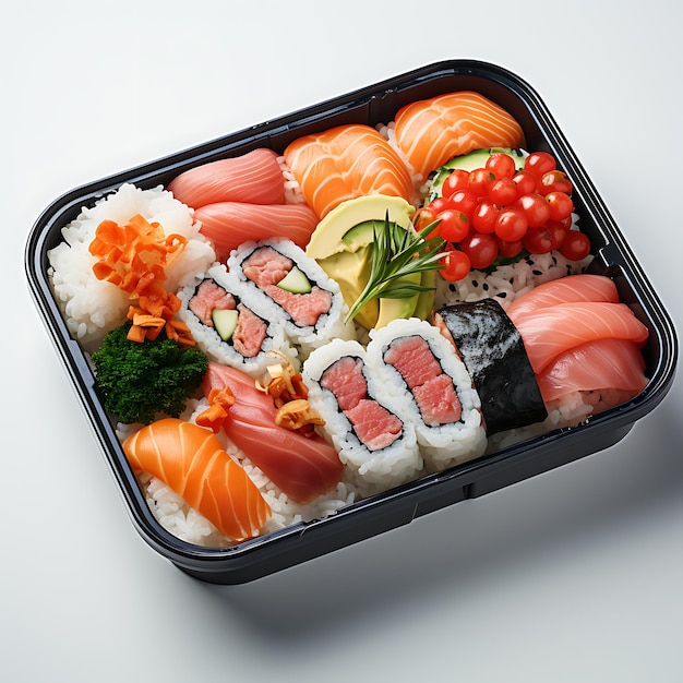 Bento box on white background