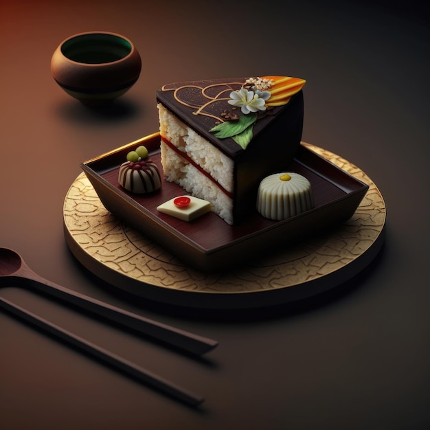 Bento cake Illustration AI Generative