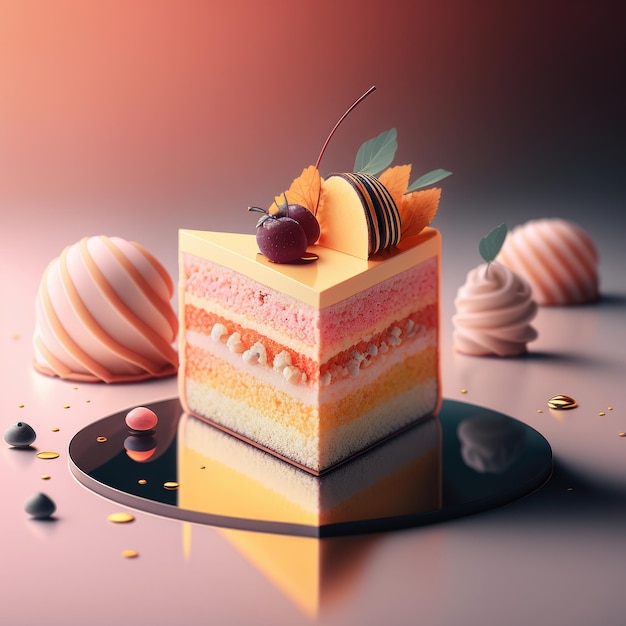 Bento cake Illustration AI Generative