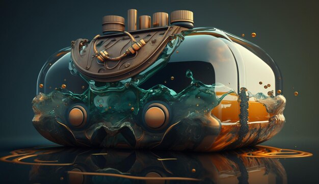 Foto benzine-dieseltank met max ontwerp afbeelding ai gegenereerde kunst