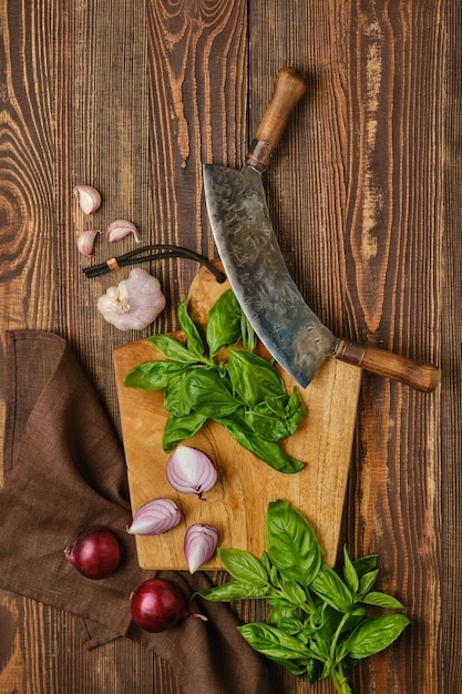 Bereiding van eenvoudige rustieke salade