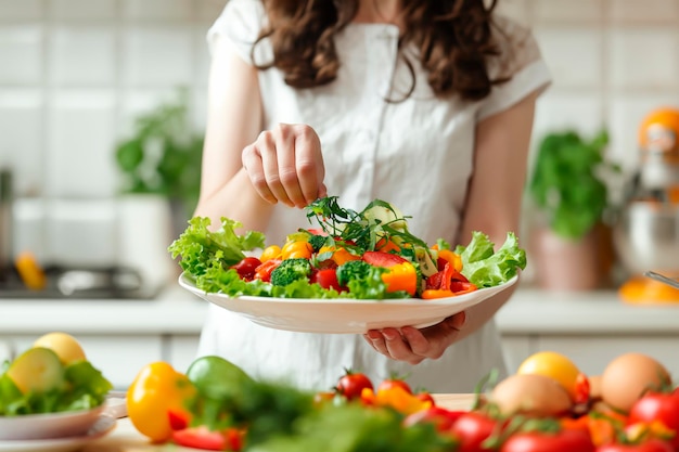 Bereiding van verse salades