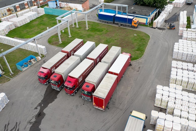 BEREZOVKA BELARUS september 2020 Aerial top view photo from flying drone of Power plant