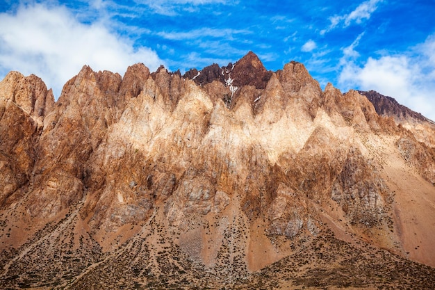 Berg bij skigebied Los Penitentes bij Mendoza in Argentinië